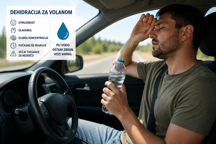 Vročina ne ogroža le zdravja, temveč tudi prometno varnost